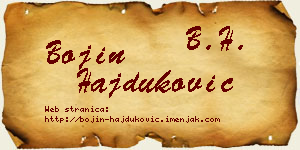 Bojin Hajduković vizit kartica